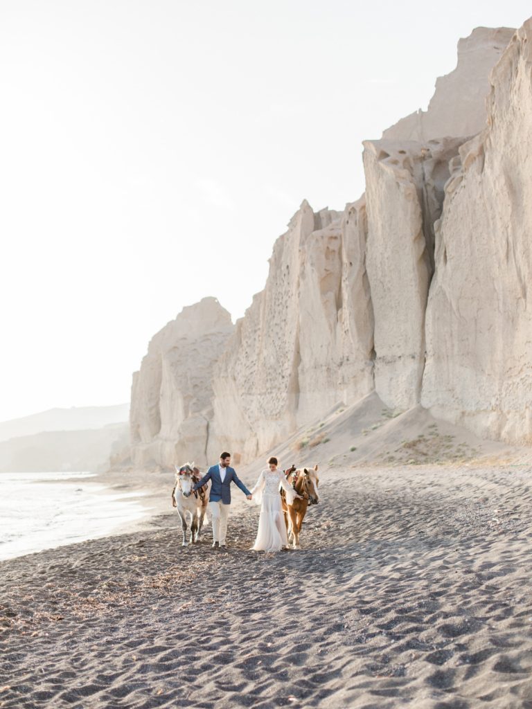 Destination Beach Wedding In Santorini By Uk Fine Art Wedding
