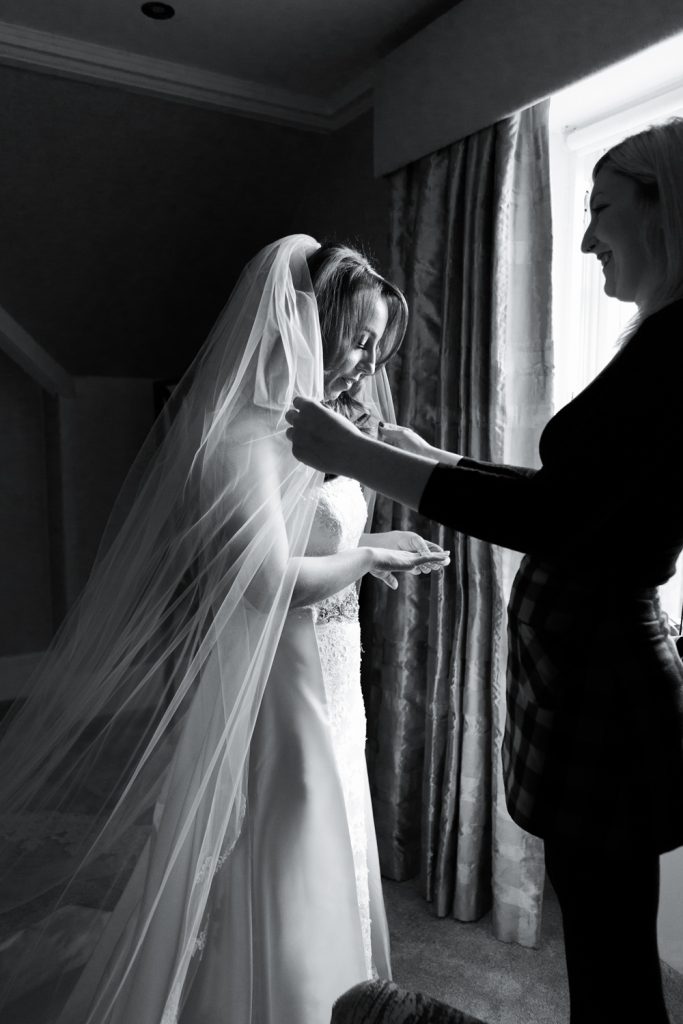 Bridal preparation at a Carlowrie Castle Wedding - photo