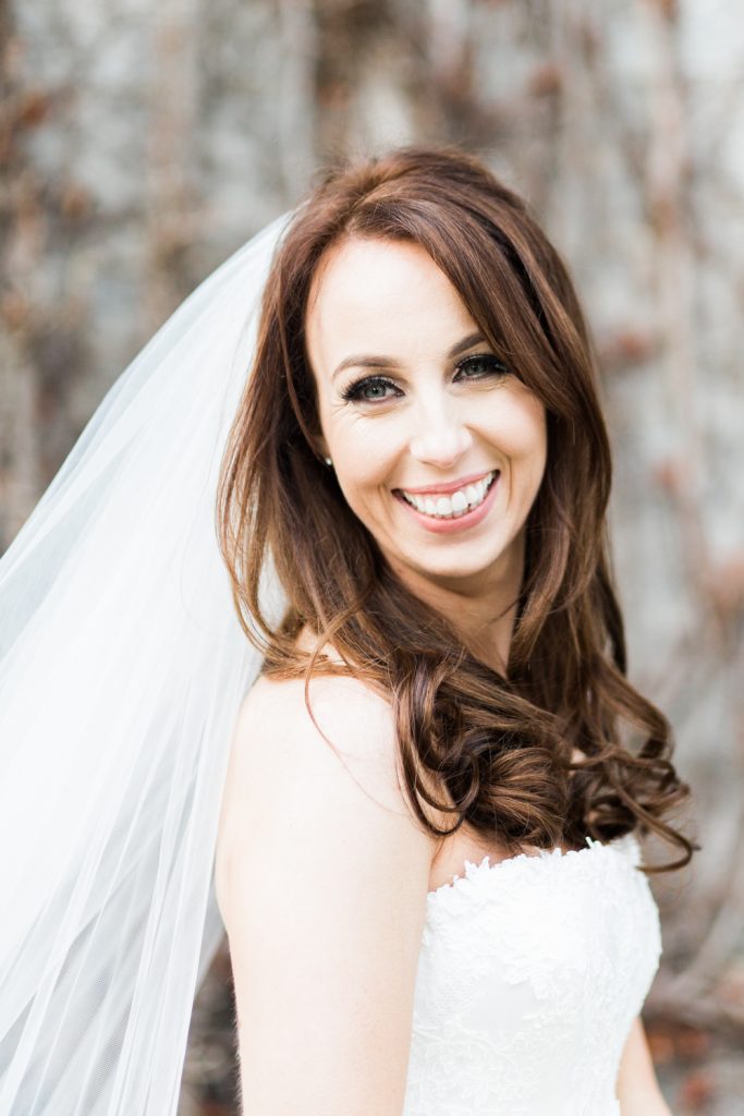 Bridal portrait by fine art wedding photographer at Carlowrie Castle in Edinburgh, Scotland