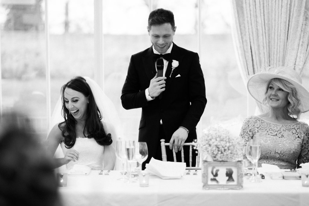 Black tie wedding Carlowrie Castle.