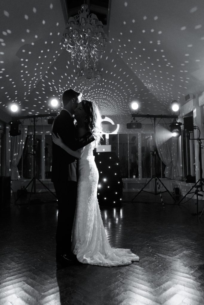 First dance at a wedding at Carlowrie Castle in Edinburgh, Scotland