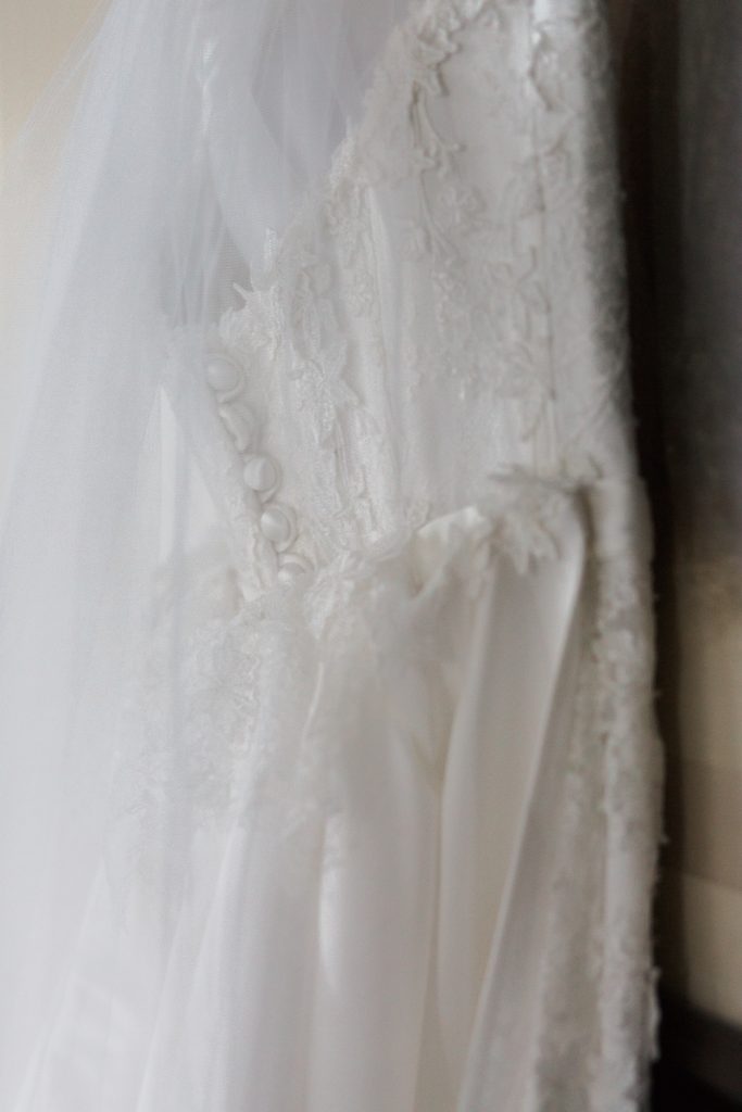 Suzanne Neville gown at Carlowrie Castle Wedding - photo