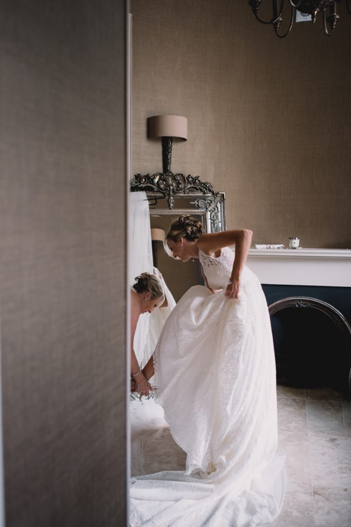 Bridal preparations at Carlowrie Castle by UK Fine Art Wedding Photographer photo