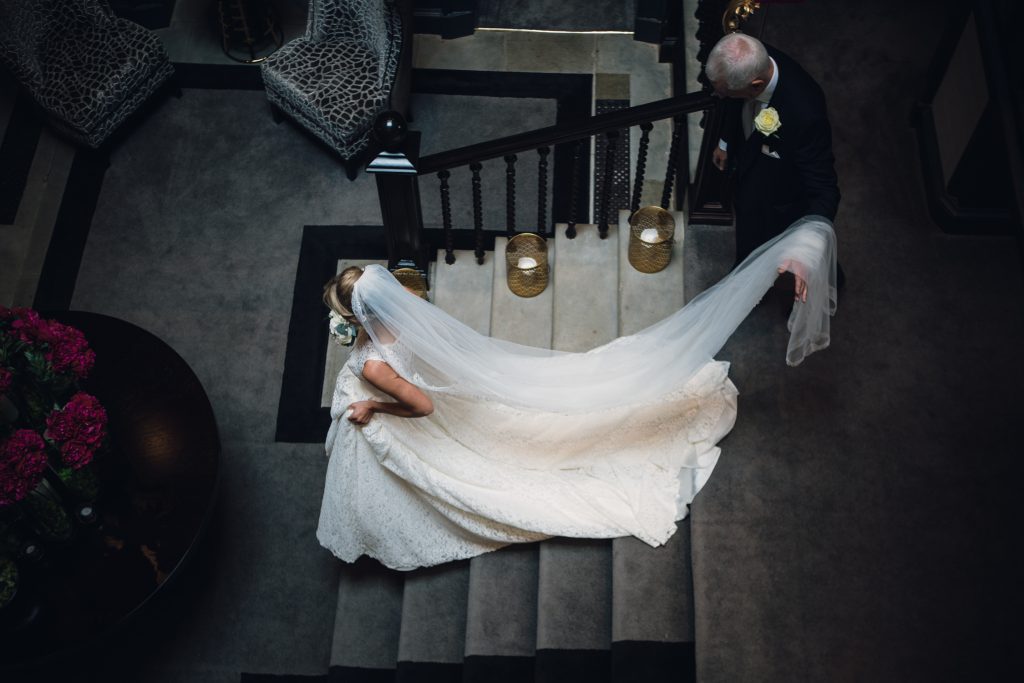 UK Destination wedding photographer featuring a Scottish castle wedding photo