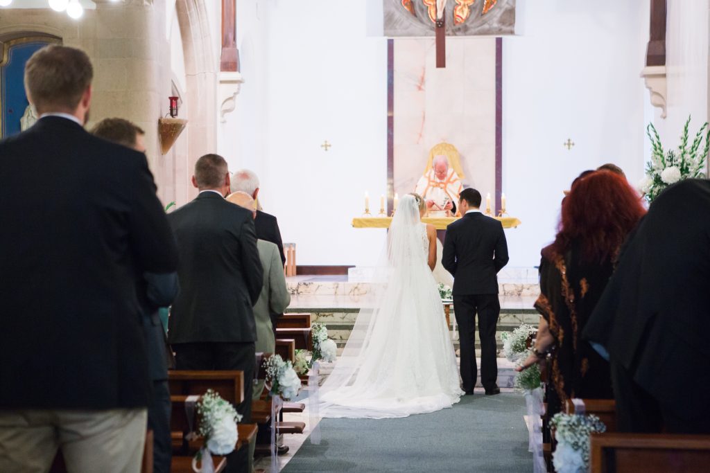 Church wedding ceremony at St Michael's church in Edinburgh