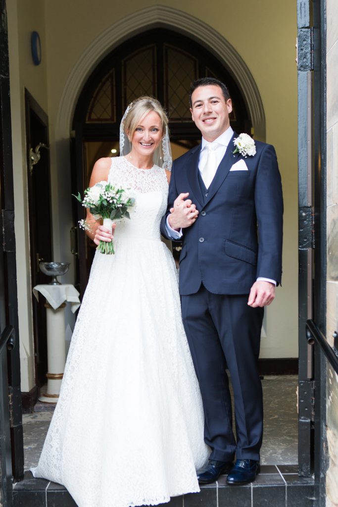 Church wedding ceremony at St Michael's church in Edinburgh