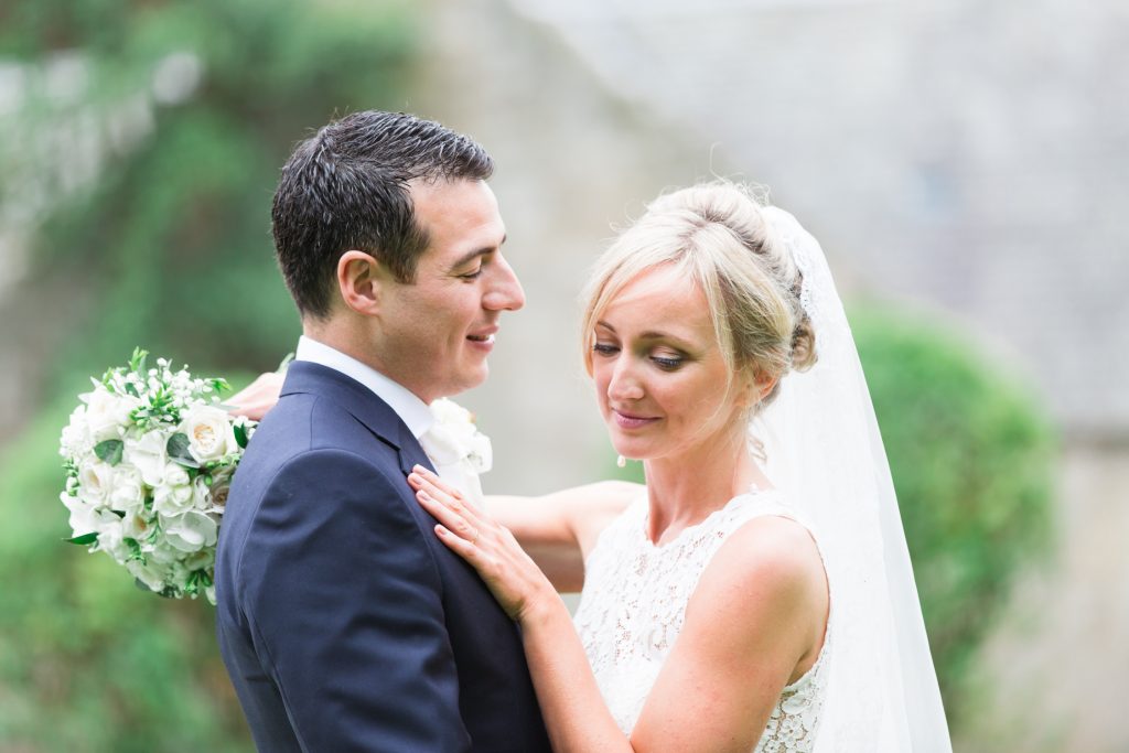 Bride and groom portraits by fine art wedding photographer in the UK at a Scottish Castle Destination wedding