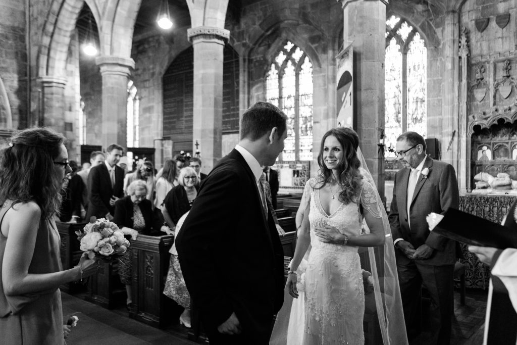 Wedding ceremony at Acton Church in Nantwich followed by reception at Dorfold Hall photo