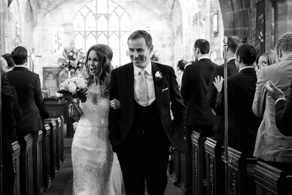 Acton church in Nantwich wedding photo