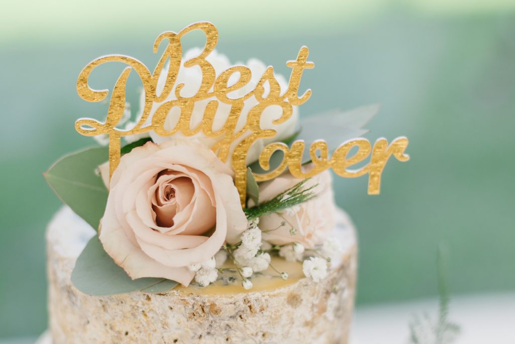 Cake of cheese at a Cheshire wedding photo