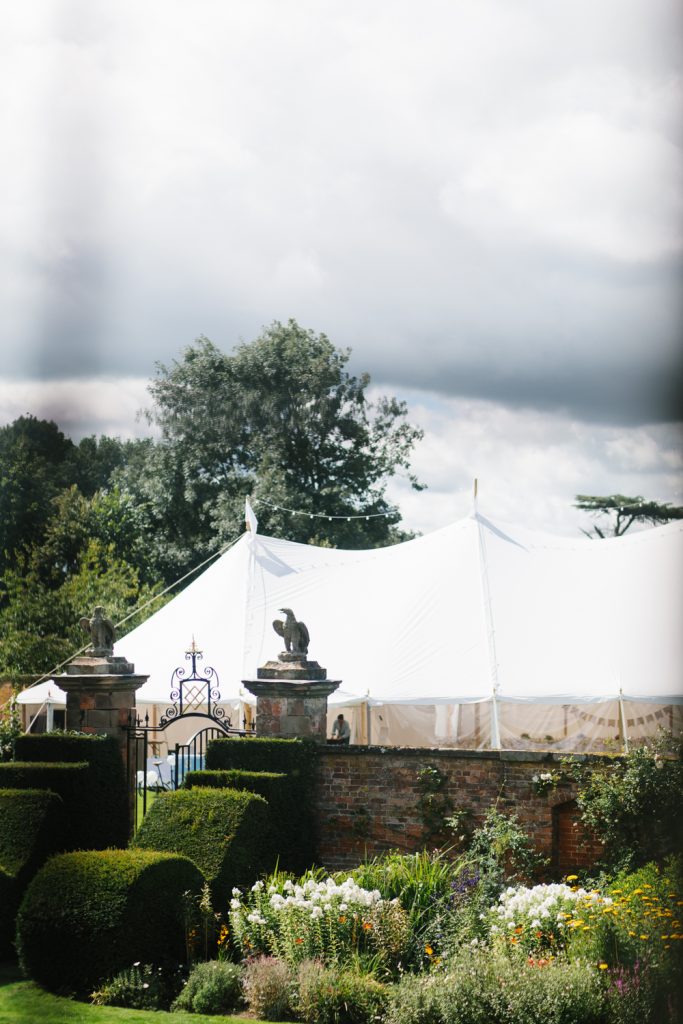 The sperry tent at Dorfold Hall.