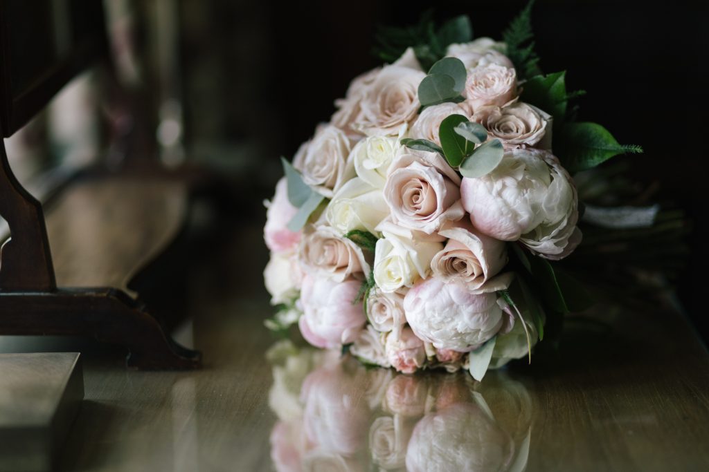 Bridal bouquet at Dorfold Hall Wedding