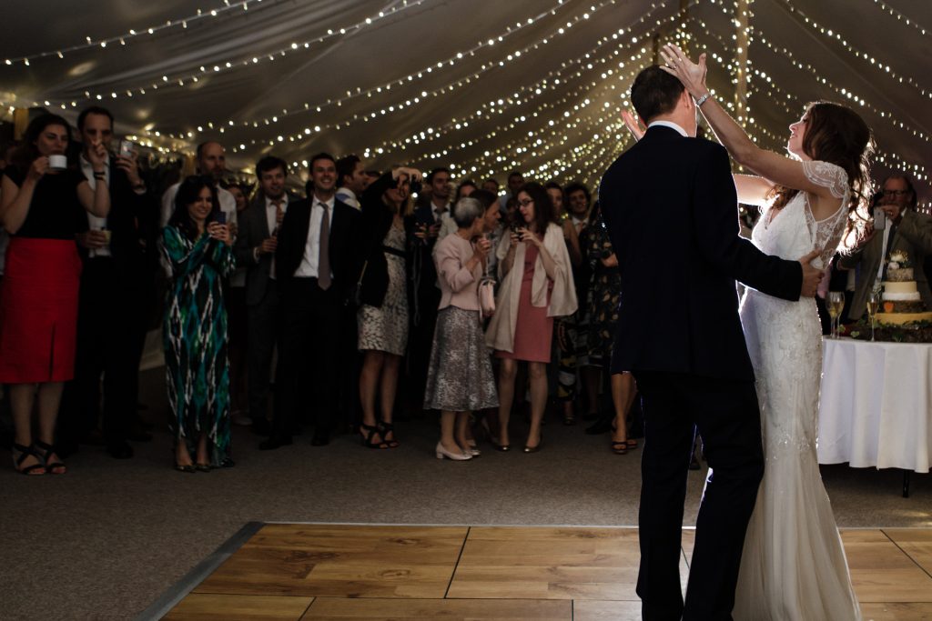 Elegant bride for first dance wedding photography at Dorfold Hall in Cheshire