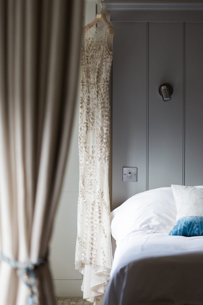 Farbridge Barns winter wedding with Jenny Packham wedding gown