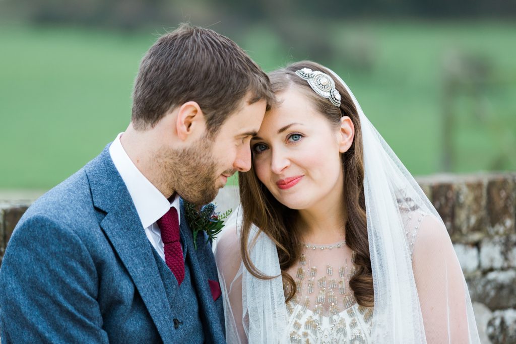 Beautiful wedding portraits with soft, romantic fine art style.