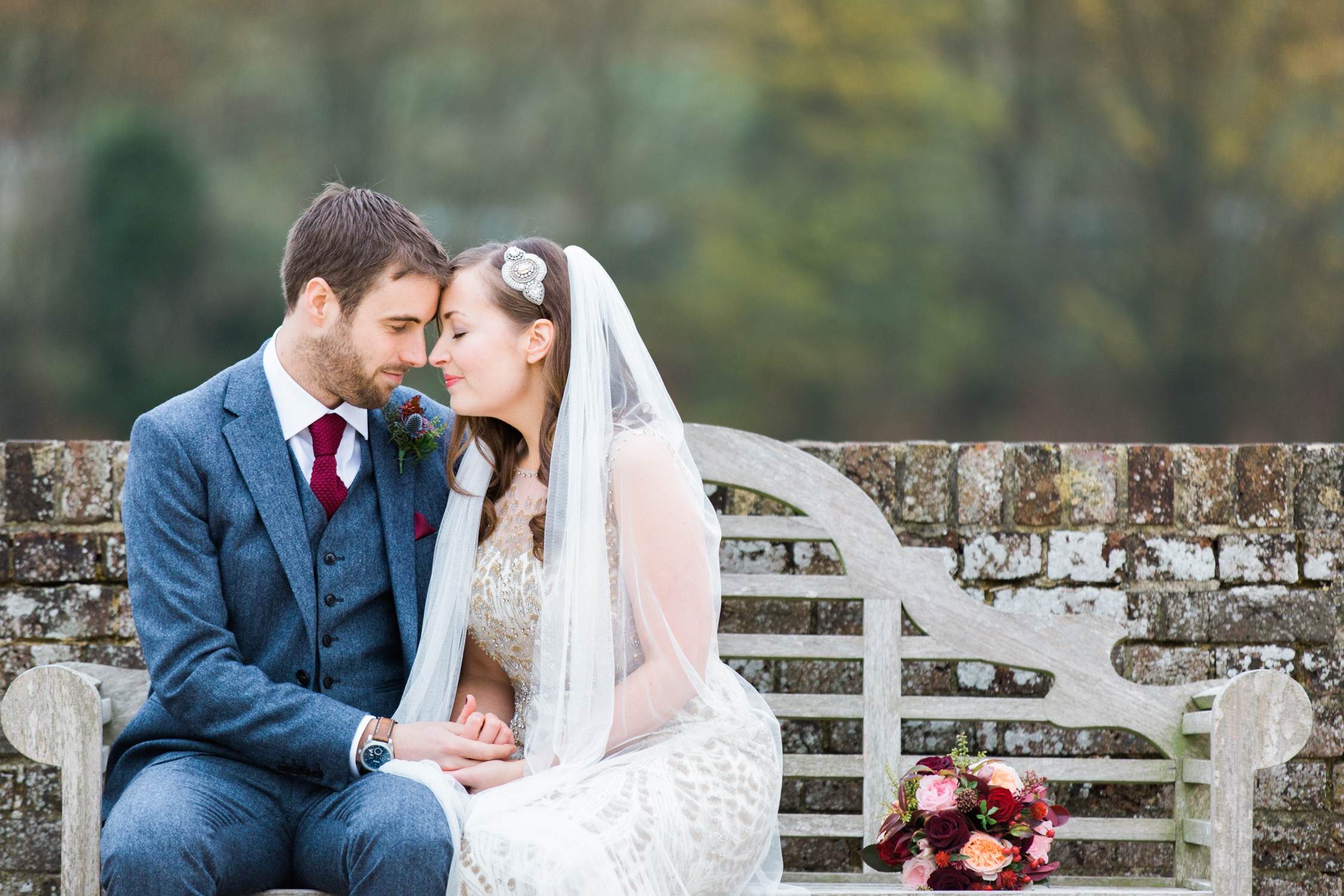 Romantic and natural bridal portraits by UK Fine Art Wedding Photographer.