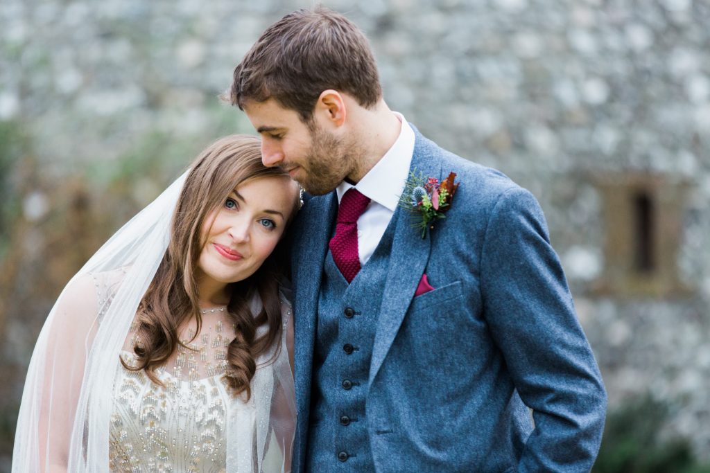 Romantic and natural bridal portraits by UK Fine Art Wedding Photographer.