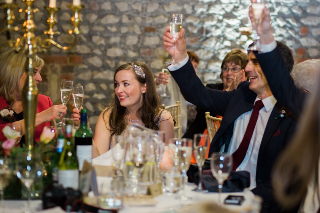 Wedding photographer in Cheshire featuring winter wedding speeches.