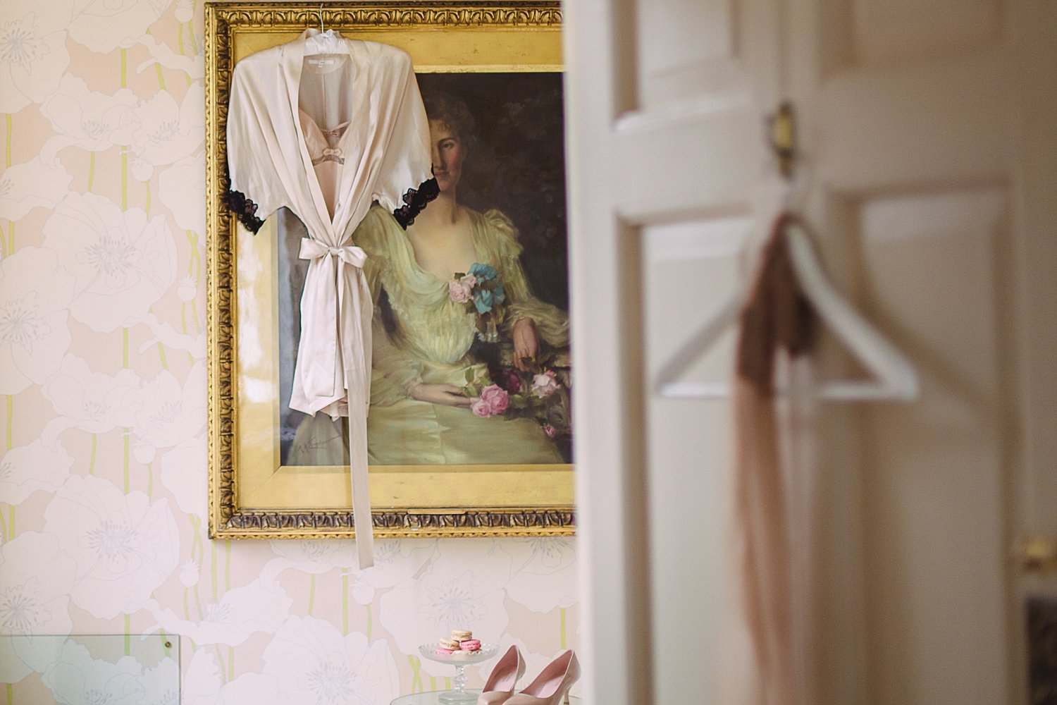 Bardot inspired bridal boudoir inspiration shoot with silk bridal kimono