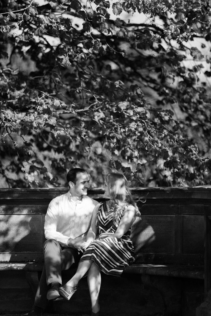 Black and white image from engagement shoot by Cheshire wedding photographer Jade Osborne Photography