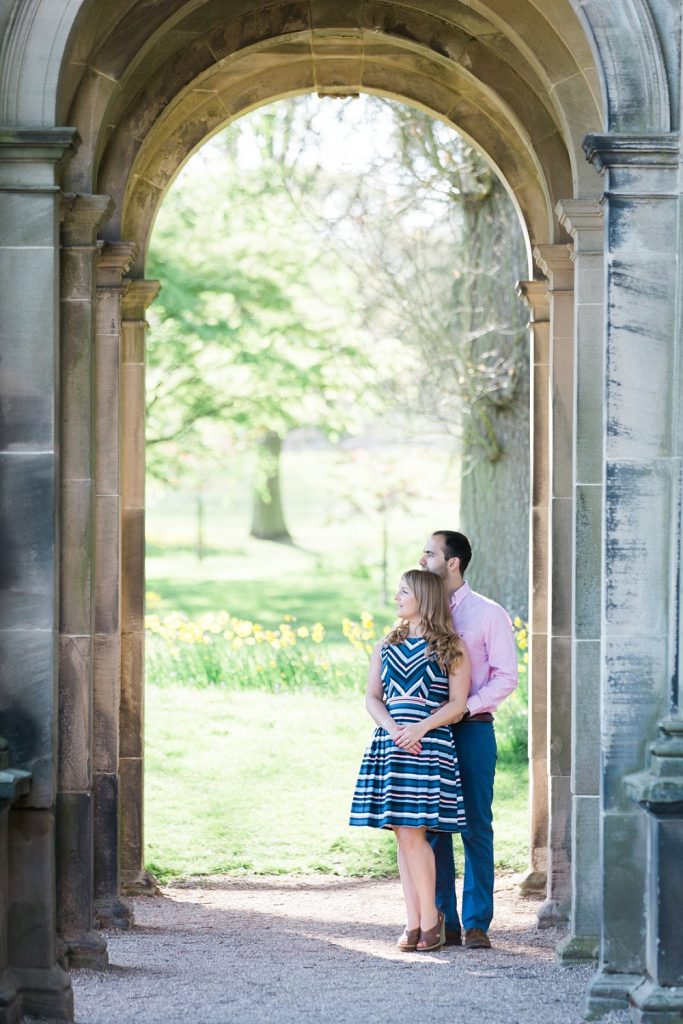 Engagement shoot at Trentham Gardens in Staffordshire photo