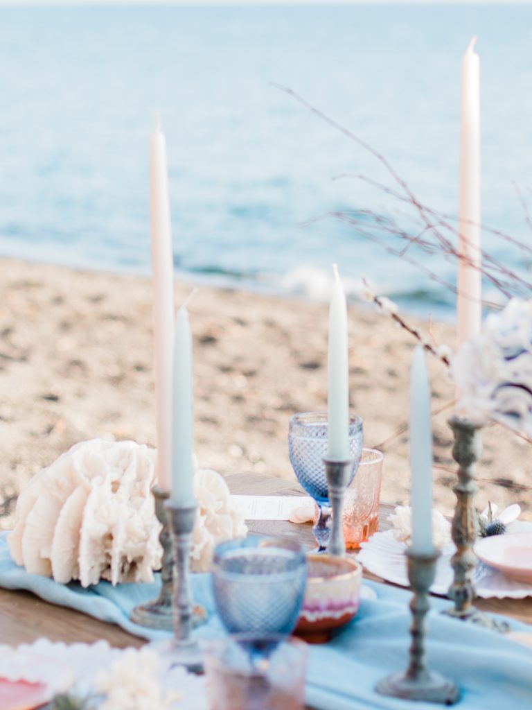 Table details for fine art wedding by Cheshire wedding photographer