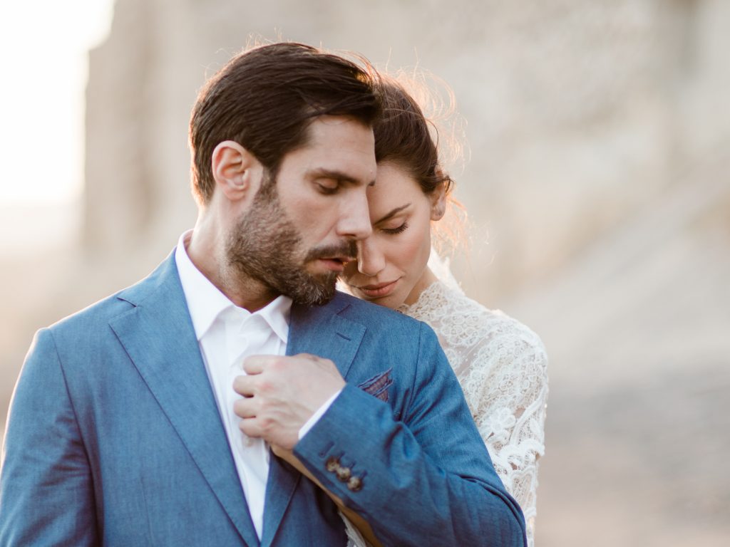UK Destination Wedding Photographer featuring bride and groom at a Santorini wedding