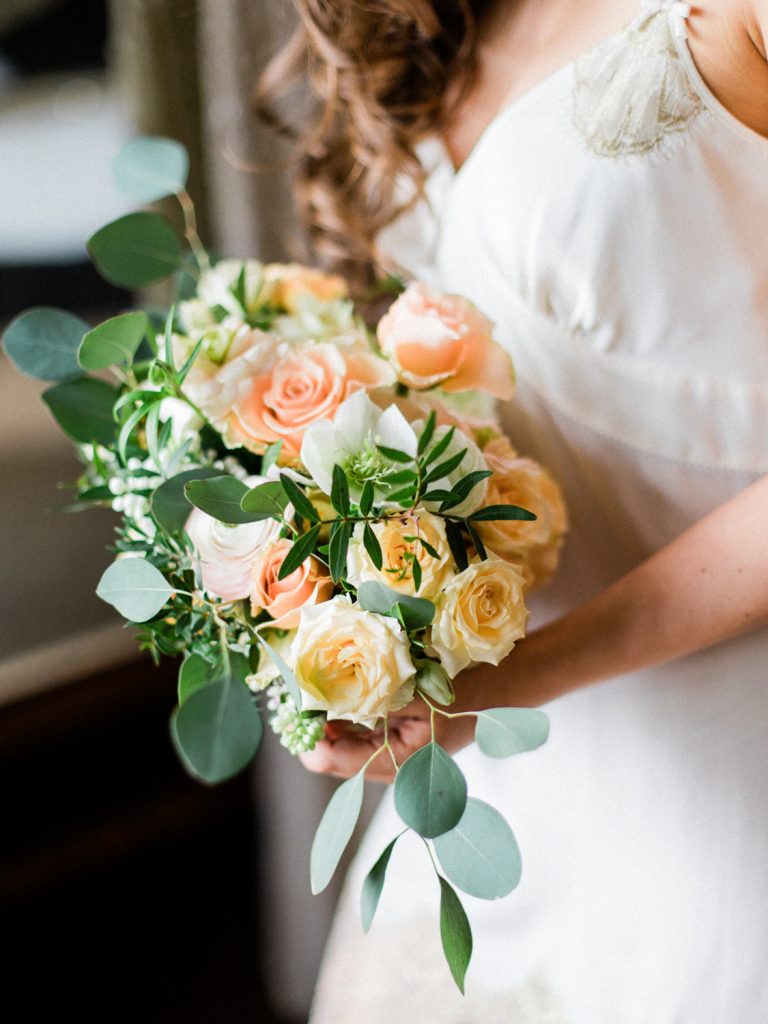 Bridal bouquet at a Dorfold Hall Wedding by Flowers by Breige.