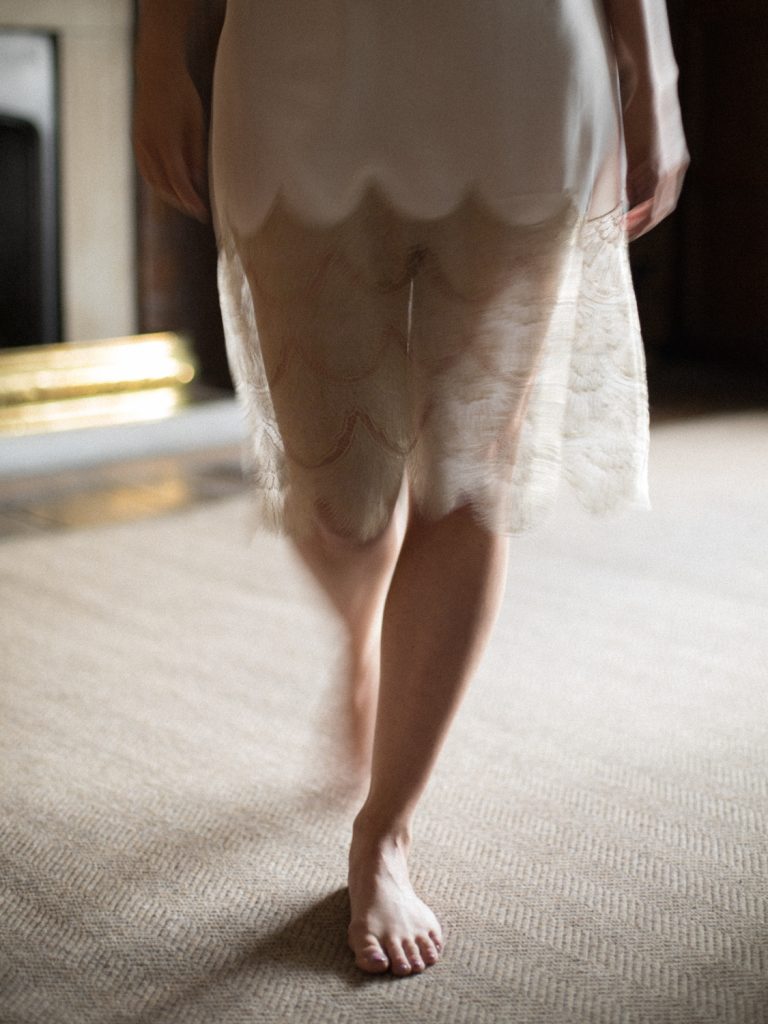 Bridal Boudoir inspiration shoot at Dorfold Hall wedding venue in Cheshire and featuring Shell Belle Couture honeymoon lingerie.