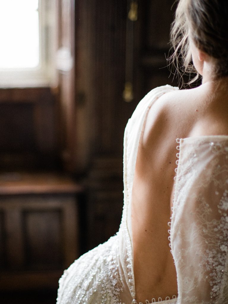 Bridal portrait for an elegant and intimate inspiration shoot at Dorfold Hall wedding venue in Cheshire