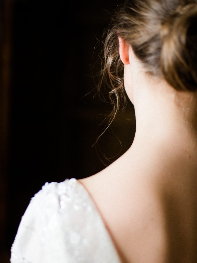 Bridal portrait for an elegant and intimate inspiration shoot at Dorfold Hall wedding venue in Cheshire
