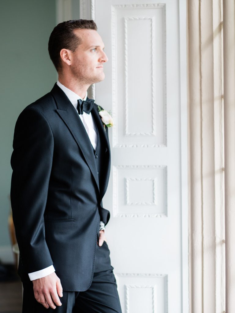 Black Tie wedding inspiration at Dorfold Hall in Cheshire. A country house venue in the UK