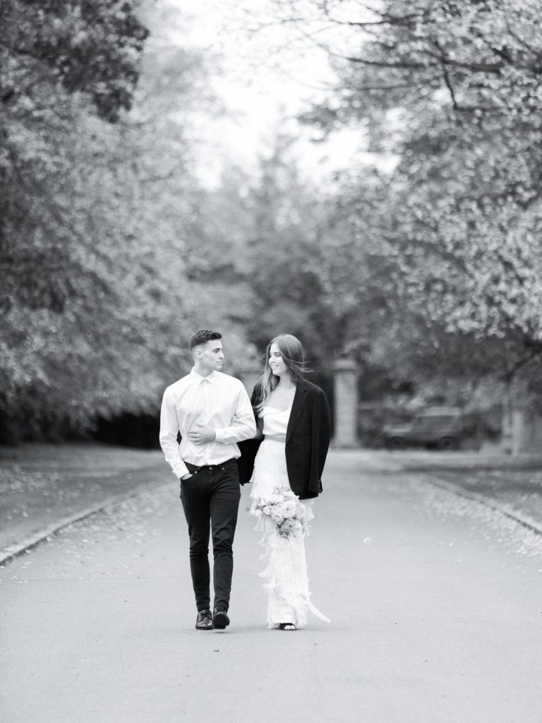 Bride and groom at Dorfold Hall wedding shoot.
