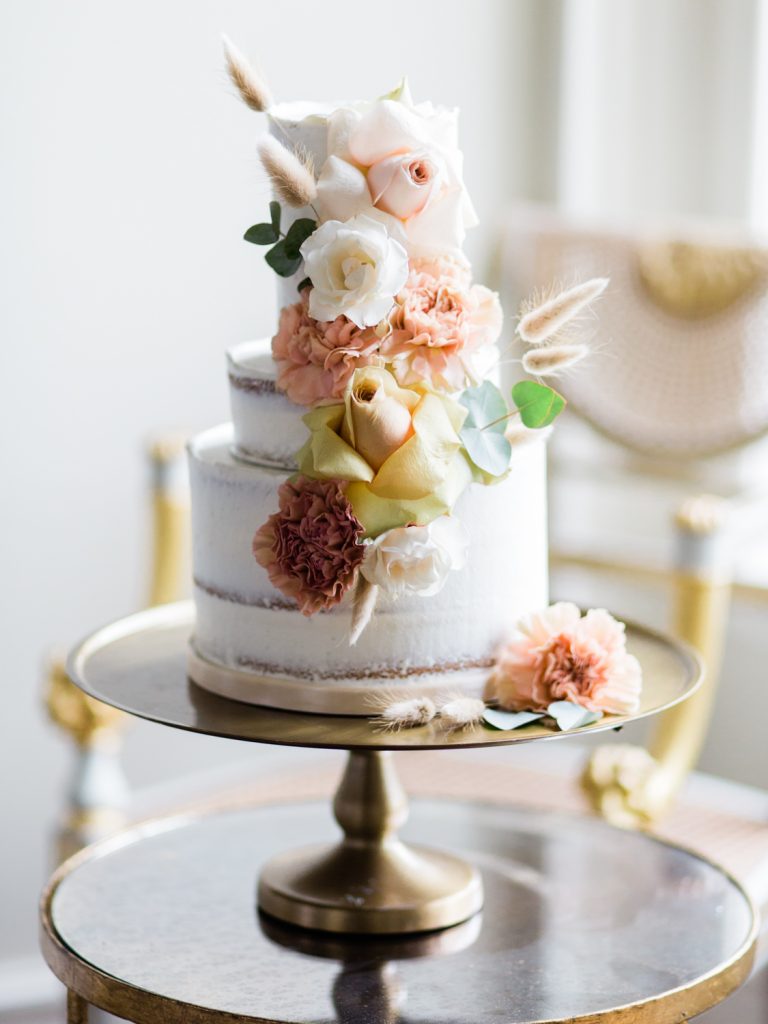 Cakes by Yolk for a fine art wedding at Dorfold Hall.