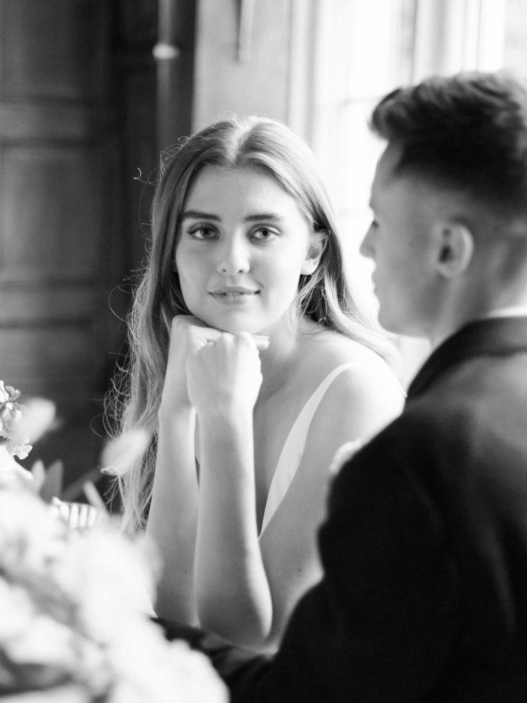 Black and white fine art wedding photographer in the UK.