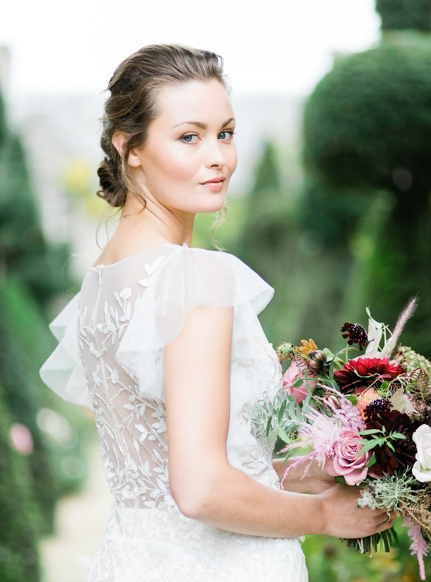 Bridal portrait by UK Fine Art Wedding Photographer in the Cotswolds
