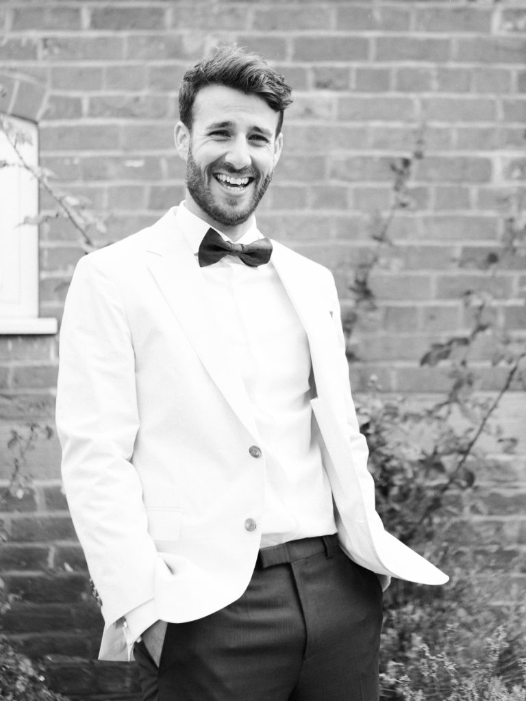 Groom portraits by Cheshire Wedding Photographer for a country mansion house wedding.