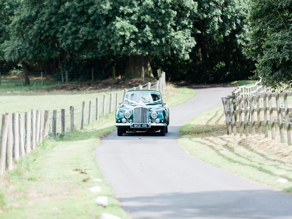 Vintage Bentley for an English Manor house wedding.