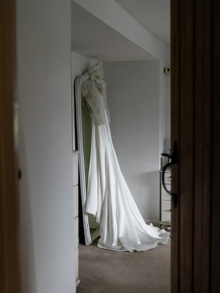 Justin Alexander wedding gown for a country mansion wedding in Shropshire