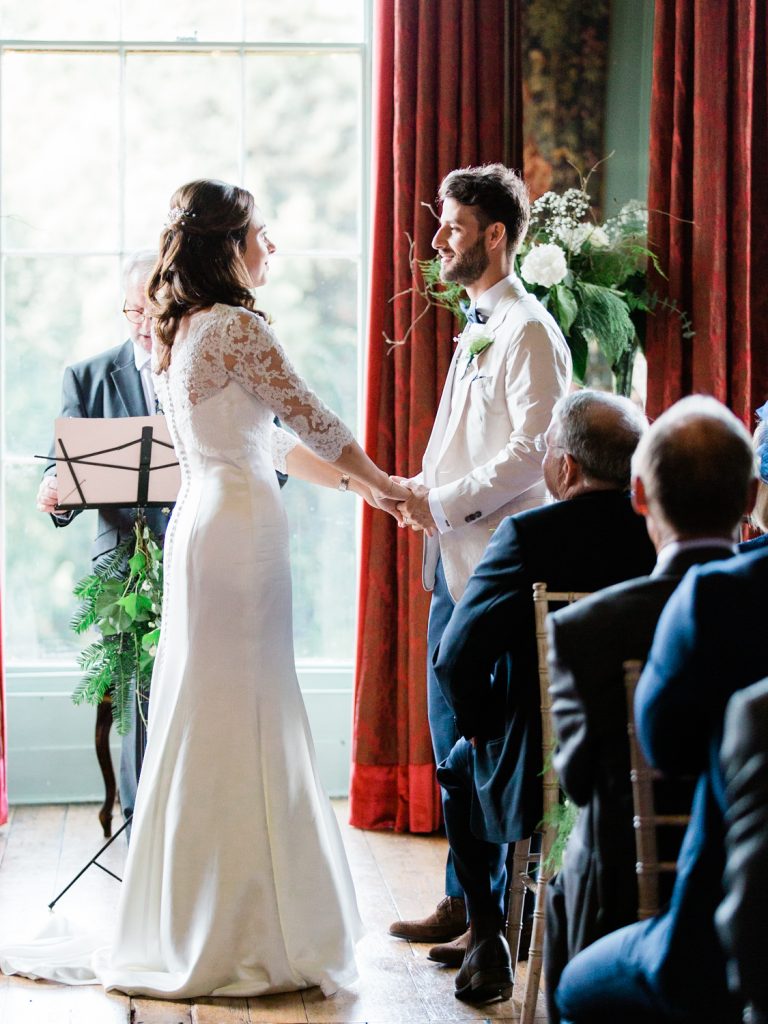 Wedding Ceremony at Oakley Hall in Shropshire by UK Fine art Wedding Photographer