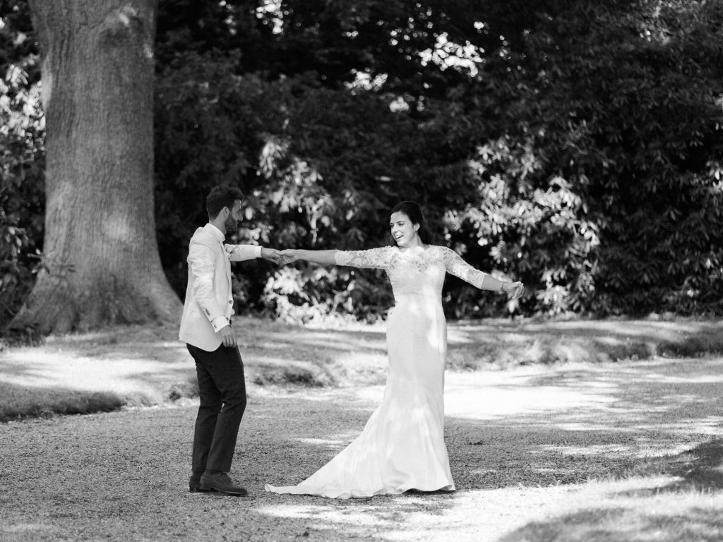 Natural bride and groom portraits by UK Fine art wedding photographer based in Cheshire.