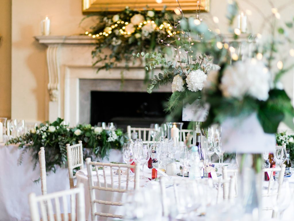Elegant and relaxed floral details for an english country mansion luxury wedding in the UK