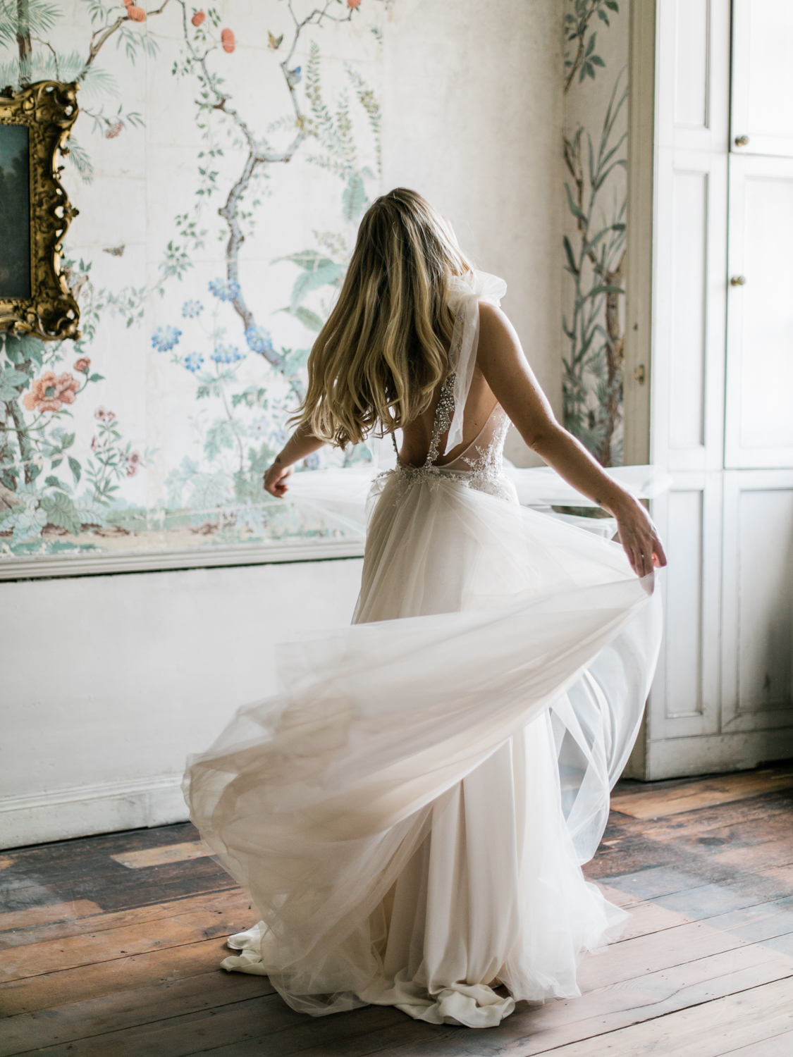 Romantic, elegant wedding photography featuring Inbal Dror wedding dress at St Giles House.