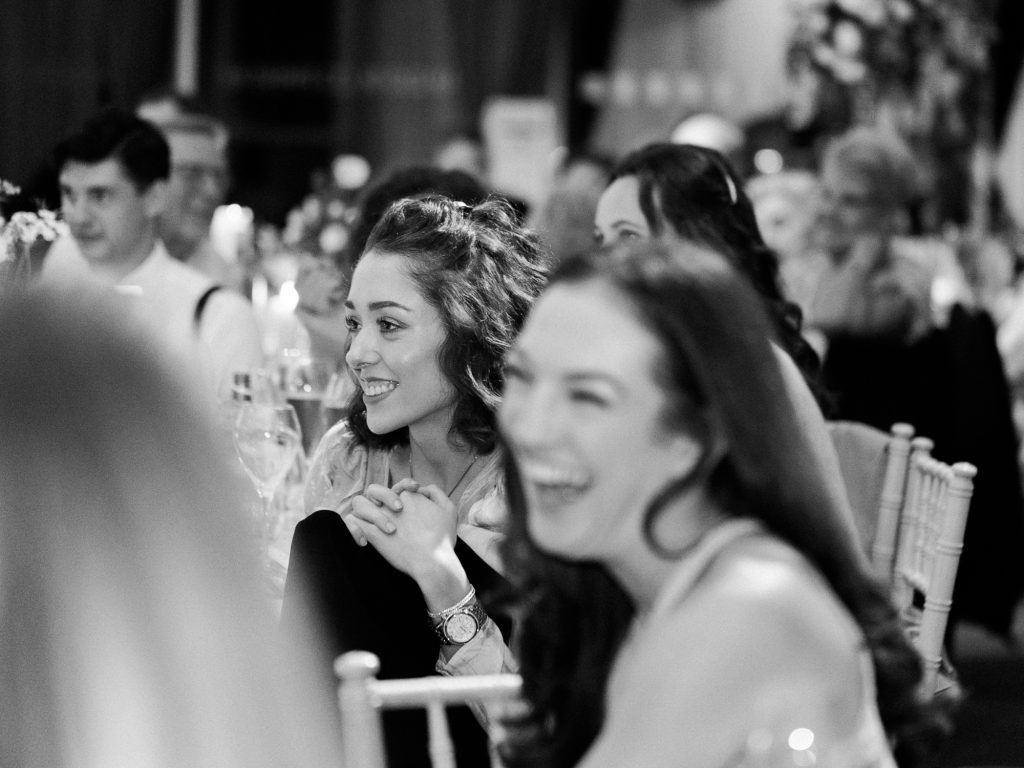 Romantic and elegant wedding photography. Groom's speech at The Old Hall in Chester -photo