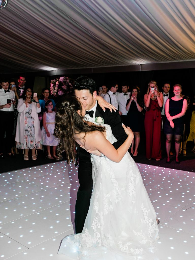ride and groom first dance by Cheshire wedding photographer