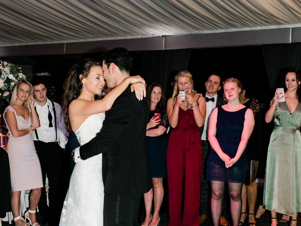 ride and groom first dance by Cheshire wedding photographer