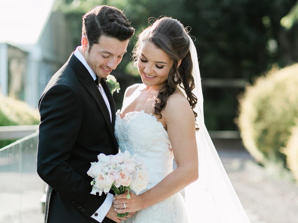 Black tie wedding in the UK. Light and airy, romantic wedding photography - photo
