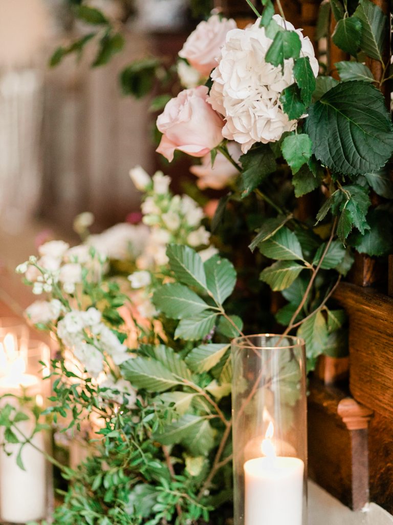 Wedding floral details by Flowers by Breige