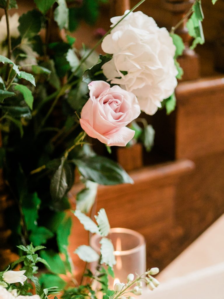 Wedding floral details by Flowers by Breige