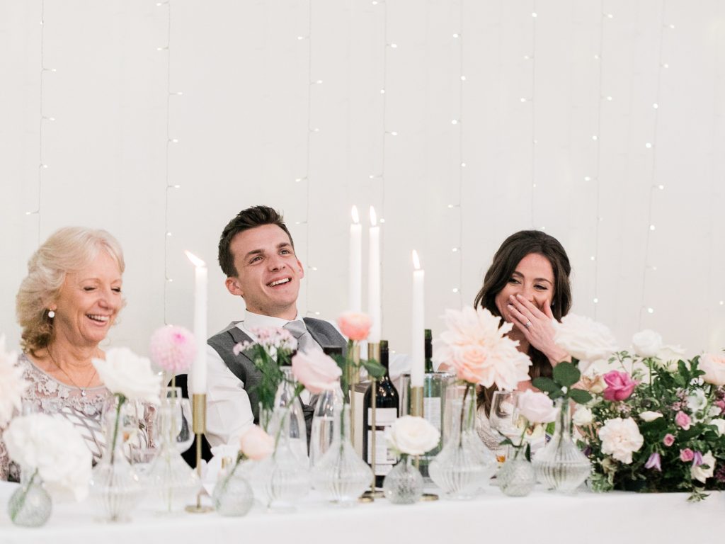 Candid wedding photography at a summer wedding at Iscoyd Park.